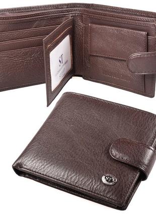 Чоловічий шкіряний гаманець ST 103 Brown натуральна шкіра