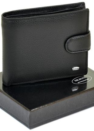 Мужской кожаный кошелек Dr.Bond M18055-1 black натуральная кожа