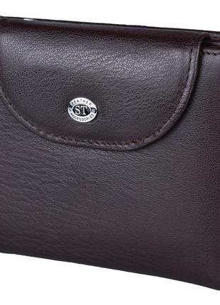 Жіночий шкіряний гаманець ST 410 коричневий натуральна шкіра