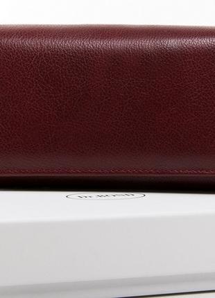 Женский кожаный кошелек Dr.Bond W501 бордовый натуральная кожа