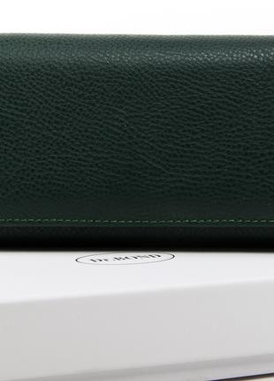 Жіночий шкіряний гаманець Dr.Bond W501 зелений натуральна шкіра
