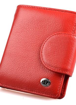 Жіночий шкіряний гаманець ST 415 червоний натуральна шкіра