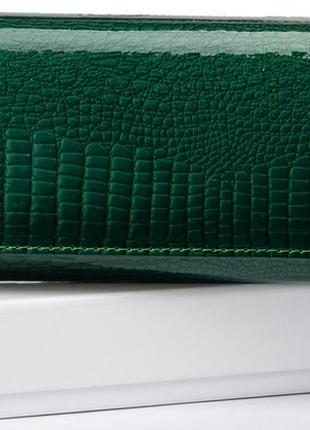 Жіночий шкіряний гаманець SERGIO TORRETTI W501 зелений натурал...
