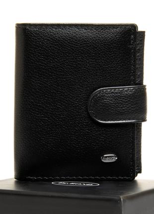 Мужской кожаный кошелек Dr.Bond M3748 black натуральная кожа