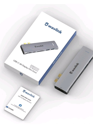 Концентратор WAVLINK 7 in 2 Type C Hub Thunderbolt с 4K HDMI