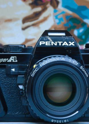 Pentax Super A 50 mm f 1.7 Takumar 200 mm