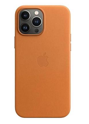 Кожаный чехол Apple iPhone 13 Pro Max Golden Brown (уценка)