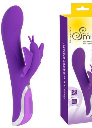 Hi-tech вібратор - Sweet Smile Rechargeable Rotating Vibrator 18+