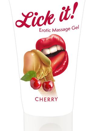 Масажний гель - Lick It! Cherry, 50 мл 18+