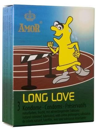 Презервативи - Amor Long Love, 3 шт. 18+