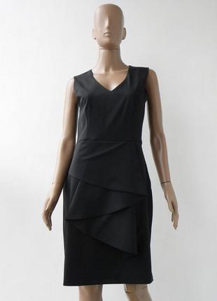 Стильное черное платье с воланами 42-46 размеры (36-40 еврораз...
