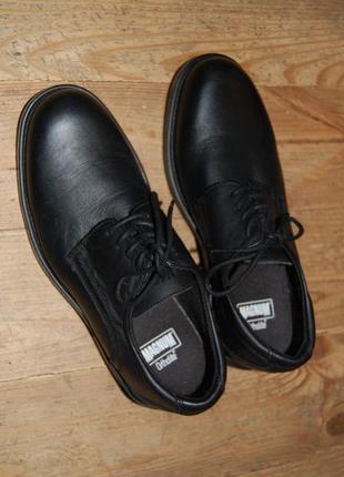 Туфли классические кожаные черные ортопедические magnum ortholite