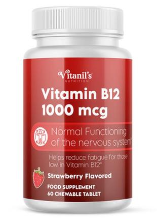 Диетическая добавка "витамин в12" vitanil's, 60 жевательных та...