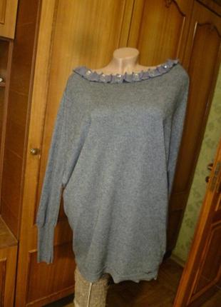 Красивый нарядный свитер tiffi 30% шерть-ангора-кашемир,настоя...