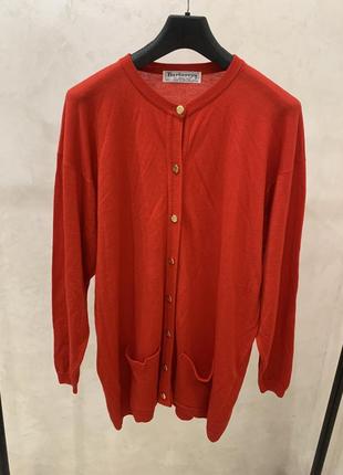 Винтажный кардиган свитер джемпер от burberry красный