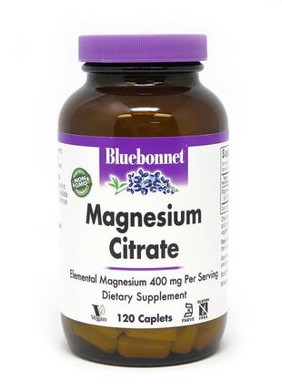 Витамины и минералы Bluebonnet Magnesium Citrate, 120 капсул