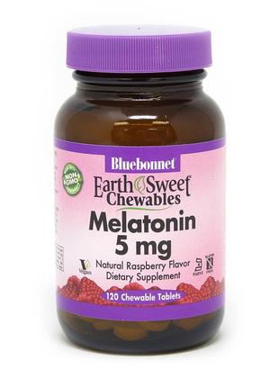 Натуральная добавка Bluebonnet Earth Sweet Chewables Melatonin...