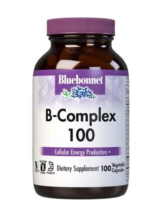 Витамины и минералы Bluebonnet B-Complex 100, 100 вегакапсул