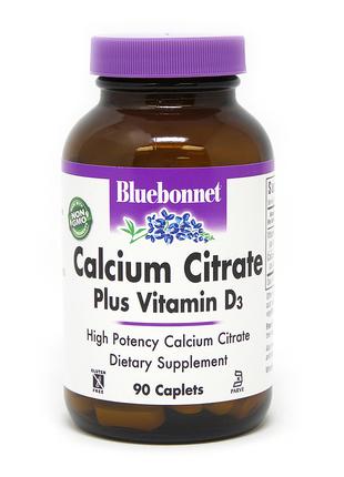 Витамины и минералы Bluebonnet Calcium Citrate plus Vitamin D3...