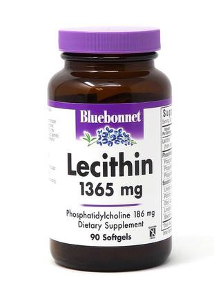 Натуральная добавка Bluebonnet Lecithin 1365 mg, 90 капсул