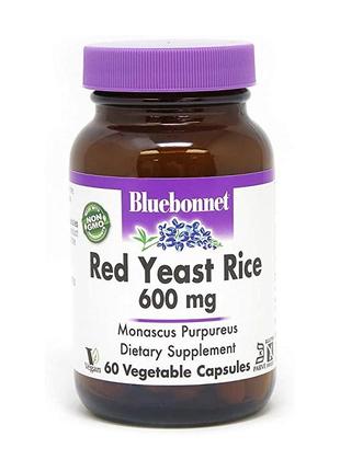 Натуральная добавка Bluebonnet Red Yeast Rice 600 mg, 60 вегак...