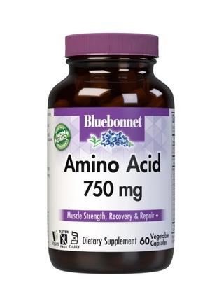 Амінокислота Bluebonnet Amino Acid 750 mg, 60 капсул
