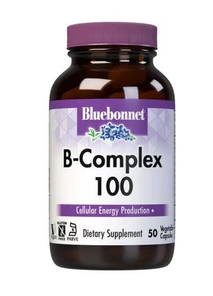 Витамины и минералы Bluebonnet B-Complex 100, 50 вегакапсул