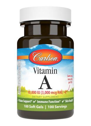 Витамины и минералы Carlson Labs Vitamin A 10000 IU, 100 капсул