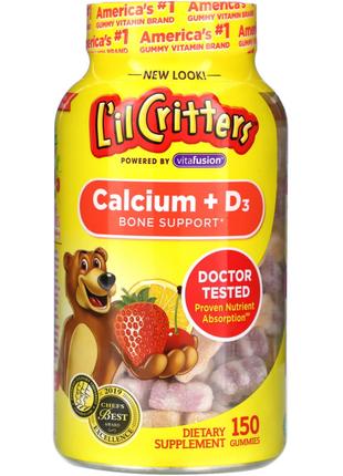 Кальций и Витамин Д3 для детей L'il Critters Calcium D3 для по...