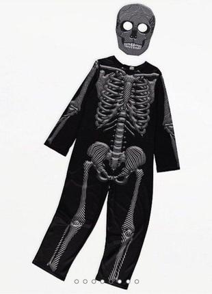 Костюм карнавальный скелет на хеловин george р.86-92