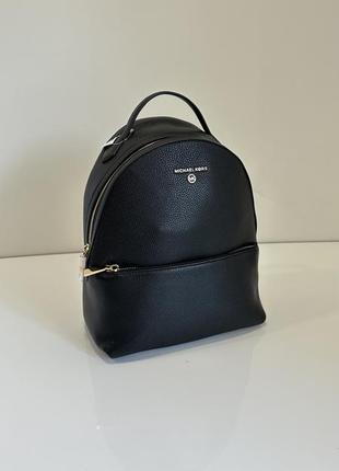 Черный кожаный рюкзак valeri medium black backpack michael kors