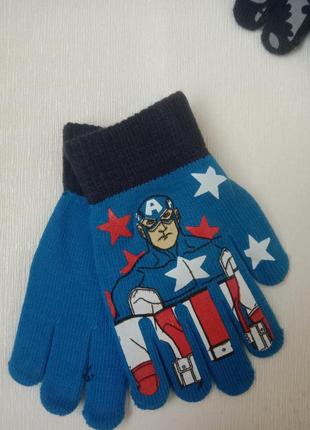 Перчатки перчатки " капитан америка" для парней 6-8 лет