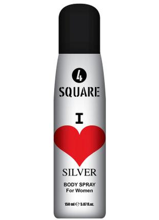 Жіночий дезодорант-спрей 4 SQUARE Silver, 150 мл/282661