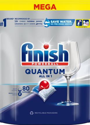 Таблетки для посудомоечных машин Finish Quantum All in 1 80 шт...
