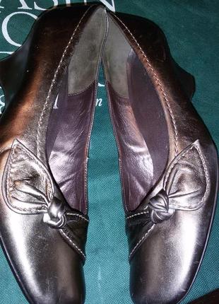 Кожаные туфли gabor размер 41 1/2 стелька 27,3 см. ( 7 1 ⁇ 2)