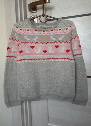 Фирменный теплый свитшот свитер свитер кофта джемпер h&m для д...