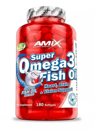 Жирные кислоты Amix Nutrition Super Omega 3 Fish Oil, 180 капсул