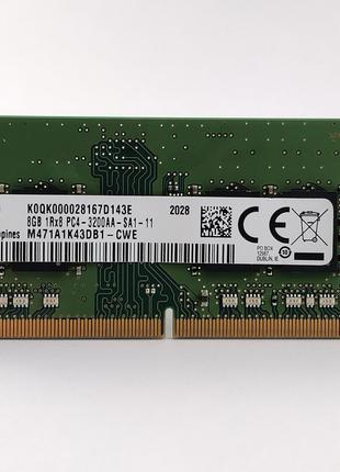 Оперативная память для ноутбука SODIMM Samsung DDR4 8Gb PC4-32...