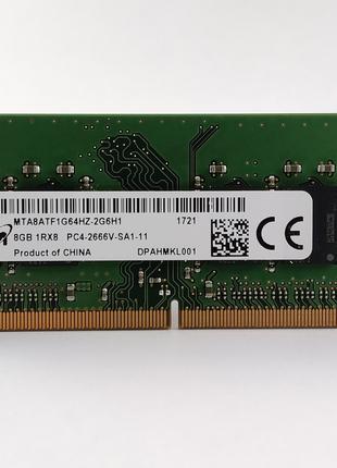 Оперативная память для ноутбука SODIMM Micron DDR4 8Gb PC4-266...