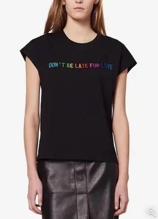 Футболка sandro paris don’t be late for love shirt