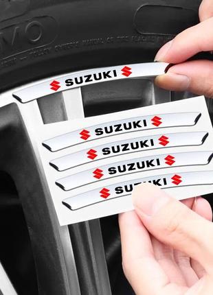 Наклейка Suzuki на диски (хром)