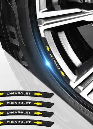 Наклейка Chevrolet на диски (чёрный)