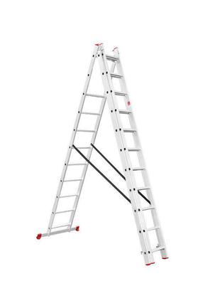 Лестница 3-х раскладная Intertool - 7327 мм х 3x11 ступеней