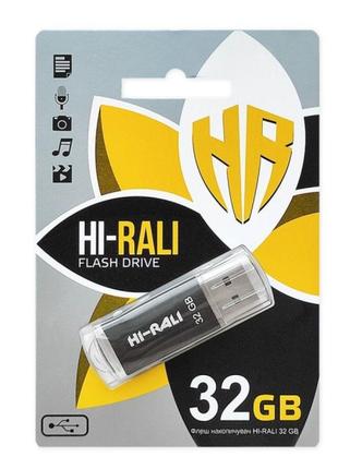 Накопитель USB Flash Drive Hi-Rali Rocket 32gb Цвет Чёрный