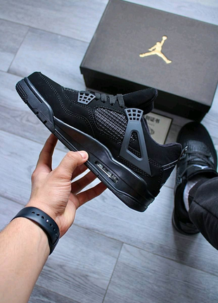 Чоловічі кросівки (чорні) 😎 Nike Air Jordan 4 Black