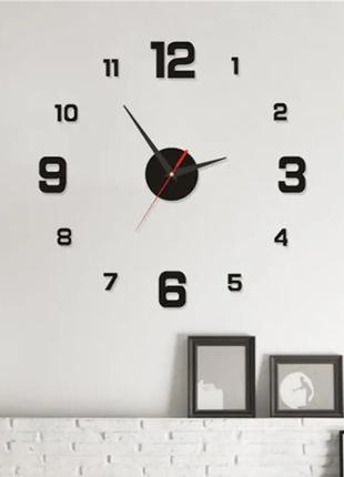 Часы на стену, креативная безрамная наклейка на стену, бесшумн...