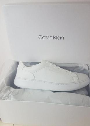 Кеды calvin klein белого цвета оригинал кроссовки кельвин кляй...