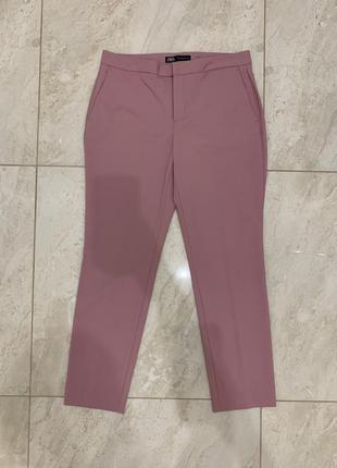 Женские классические брюки брюки брюки розовые от zara