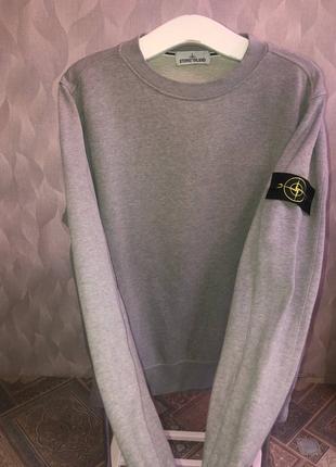 свитшот stone island серый