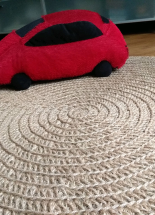 Круглий килим. Джут. Ручна робота. Діаметр 120 см.